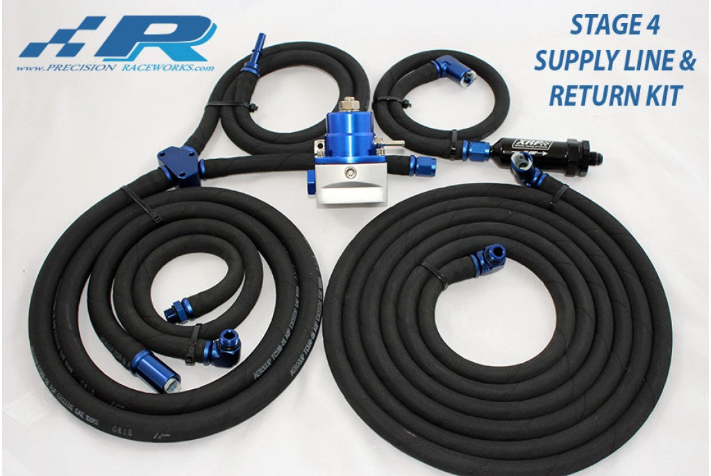 Precision Raceworks N54 Stage 4+ Fuel Pump Kit with Lines, Regulator a ...